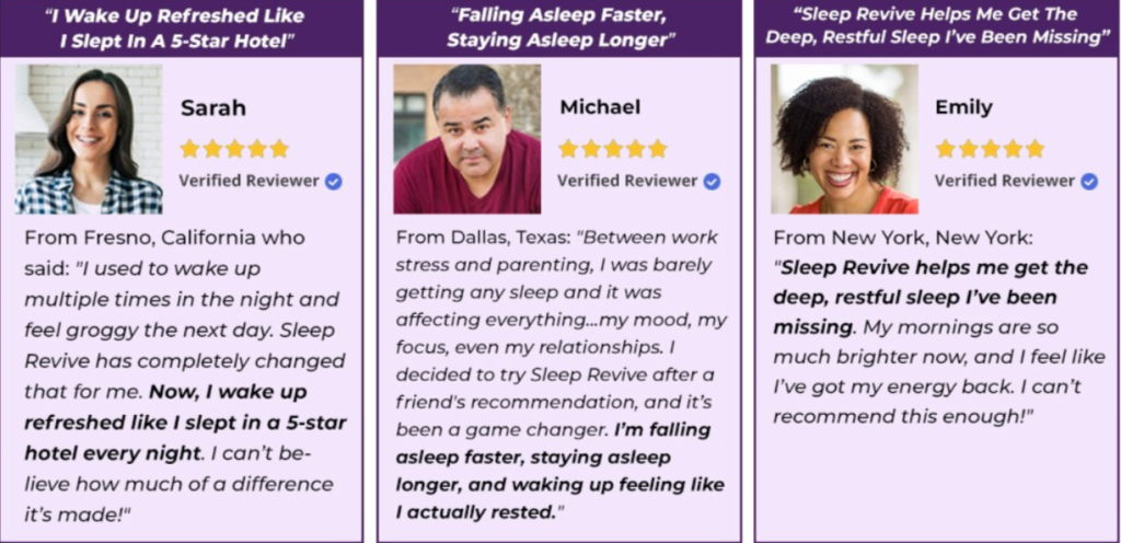 Sleep Revive Customer Reviews